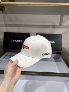 Replica Womens Hats Chanel White Canvas Baseball Hat A190PP90 AA179515
