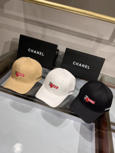 Replica Womens Hats Chanel White Canvas Baseball Hat A190PP90 AA179515