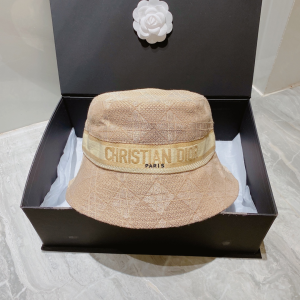 Dior Beige Canvas Bucket Hat 