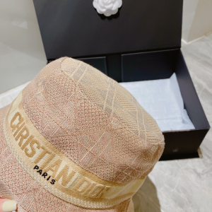 Replica Womens Hats Dior Beige Canvas Bucket Hat A190PP100 AA179526
