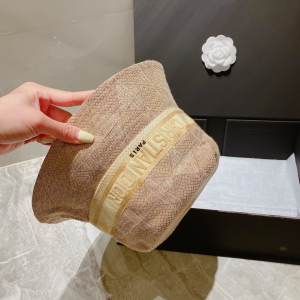 Replica Womens Hats Dior Beige Canvas Bucket Hat A190PP100 AA179526