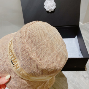 Replica Womens Hats Dior Beige Canvas Bucket Hat A190PP100 AA179526
