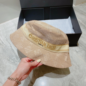Replica Womens Hats Dior Beige Canvas Bucket Hat A190PP100 AA179526