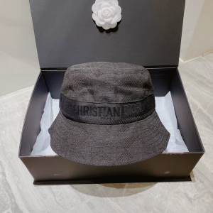 Dior Black Canvas Bucket Hat 