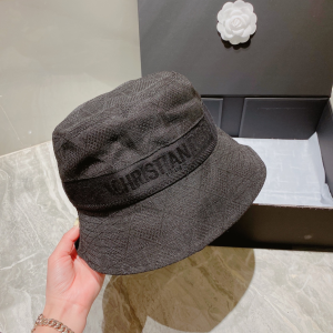 Replica Womens Hats Dior Black Canvas Bucket Hat A190PP100 AA179528