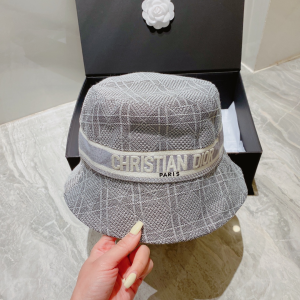 Dior Gray Canvas Bucket Hat 