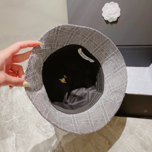 Replica Womens Hats Dior Gray Canvas Bucket Hat A190PP100 AA179527