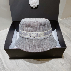 Replica Womens Hats Dior Gray Canvas Bucket Hat A190PP100 AA179527