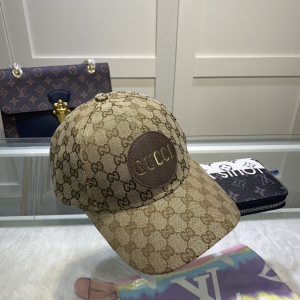 Replica Womens Hats Gucci Beige GG Supreme Canvas Cap Hat A144PP50 AA179249
