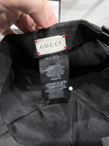 Replica Womens Hats Gucci Jumbo GG Canvas Baseball Cap Hat Black A190PP85 AA179502