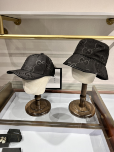 Replica Womens Hats Gucci Jumbo GG Canvas Baseball Cap Hat Black A190PP85 AA179502
