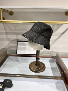 Gucci Jumbo GG Canvas Bucket Hat Black 