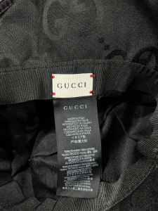 Replica Womens Hats Gucci Jumbo GG Canvas Bucket Hat Black A190PP85 AA179503