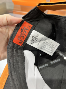 Replica Womens Hats Hermes Black Canvas Baseball Hat A190PP85 AA179540