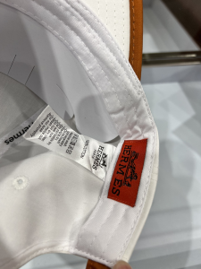 Replica Womens Hats Hermes White Canvas Baseball Hat A190PP85 AA179542