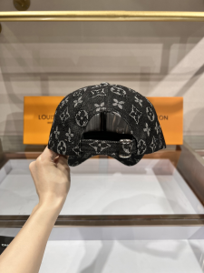 Replica Womens Hats Louis Vuitton Monogram Canvas Baseball Hat Black A190PP90 AA179509