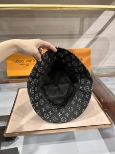 Replica Womens Hats Louis Vuitton Monogram Canvas Bucket Hat Black A190PP90 AA179505