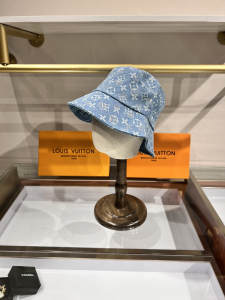 Louis Vuitton Monogram Canvas Bucket Hat Blue 