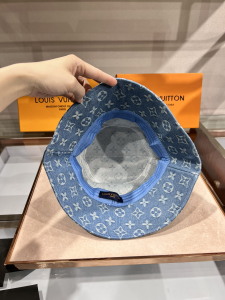 Replica Womens Hats Louis Vuitton Monogram Canvas Bucket Hat Blue A190PP90 AA179506