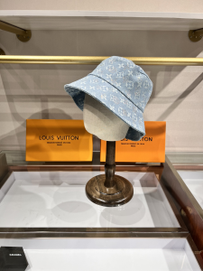 Louis Vuitton Monogram Canvas Bucket Hat Blue 