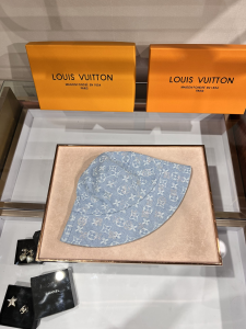 Replica Womens Hats Louis Vuitton Monogram Canvas Bucket Hat Blue A190PP90 AA179507