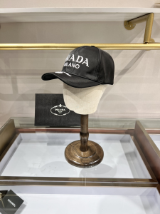 Prada Black Re Nylon Baseball Hat 