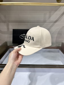 Replica Womens Hats Prada White Re Nylon Baseball Hat A190PP90 AA179521