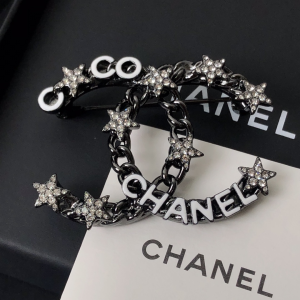 Chanel Multi Crystals Star Coco Black Brooch 