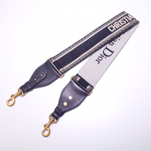 Dior Shoulder Strap Ring Black Christian Dior Embroidery Black Calfskin Dior Shoulder Strap Ring Black Christian Dior Embroidery Black Calfskin