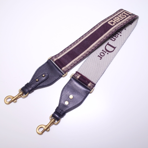 Dior Shoulder Strap Ring Burgundy Christian Dior Embroidery Black Calfskin Dior Shoulder Strap Ring Burgundy Christian Dior Embroidery Black Calfskin