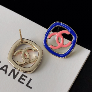 Replica Womens Jewelry Chanel Oval Pink CC Logo Earrings A39PP110 AA179569