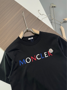Replica Mens Clothing Moncler Black Cotton T Shirt M To XXXL A168PP280 AA179866