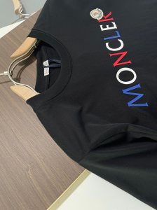 Replica Mens Clothing Moncler Black Cotton T Shirt M To XXXL A168PP280 AA179866