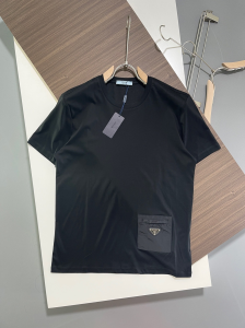 Prada Black Cotton T Shirt Pocket 