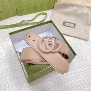 Replica Womens Belts Gucci GG Marmont Wide Belt in Rose Beige 40MM A175PP240 AA179871