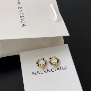 Replica Womens Jewelry Balenciaga Force BB Earrings Gold A39PP120 AA179755