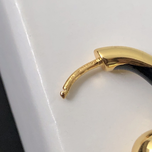 Replica Womens Jewelry Balenciaga Force BB Earrings Gold A39PP120 AA179755