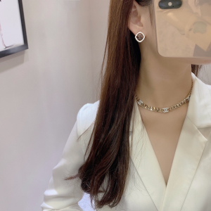 Replica Womens Jewelry Chanel CC Logo Chain Choker Necklace A39PP190 AA179762