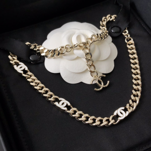 Replica Womens Jewelry Chanel CC Logo Chain Choker Necklace A39PP190 AA179762