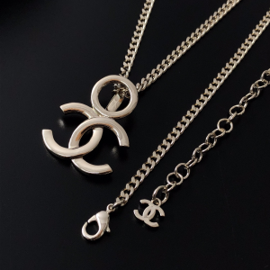 Replica Womens Jewelry Chanel Pink CC Logo Pendant Chain Necklace A39PP140 AA179761