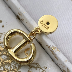 Replica Womens Jewelry Dior CD Navy Earrings Gold A39PP100 AA179752