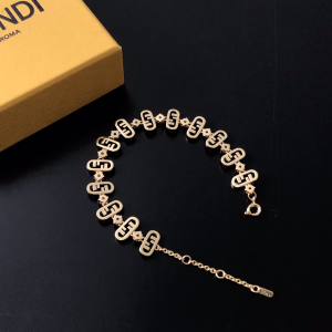 Replica Womens Jewelry Fendi Olock Small Clip Link Bracelet Gold A39PP140 AA179756