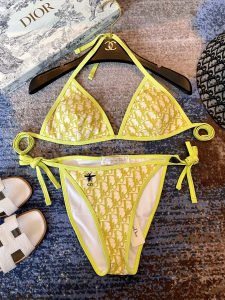 Replica Free Gift Dior Oblique Bikini Light Green SML A124PP105 AA179998