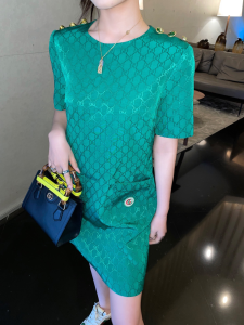 Replica Womens Clothing Gucci GG Dress Green SML A154PP880 AA180093