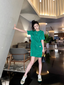 Replica Womens Clothing Gucci GG Dress Green SML A154PP880 AA180093
