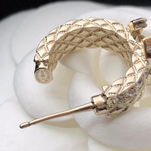 Replica Womens Jewelry Chanel Crystals CC Hoop Earrings Gold A39PP120 AA179932