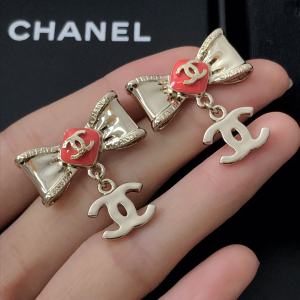 Chanel Gold CC Bowknot Earrings 