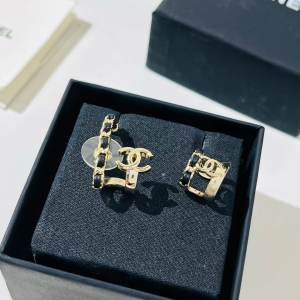 Replica Womens Jewelry Chanel VIP Gold CC Leather Earrings A62PP180 AA179950