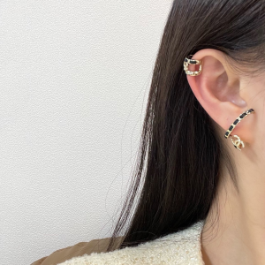 Replica Womens Jewelry Chanel VIP Gold CC Leather Earrings A62PP180 AA179950