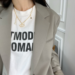 Replica Womens Jewelry Dior VIP Petit CD Chain Necklaces A62PP180 AA179958